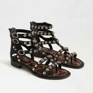 sam edelman estella gladiator sandal black leather 95