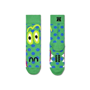 green kids crocodile crew sock  happy socks