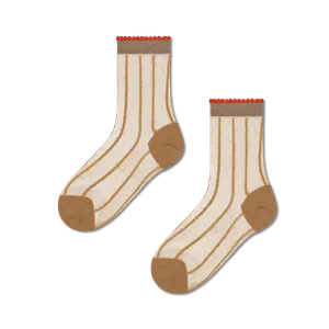 light brown lilly ankle sock