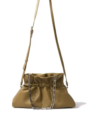 mila bag in smooth leather mustard green