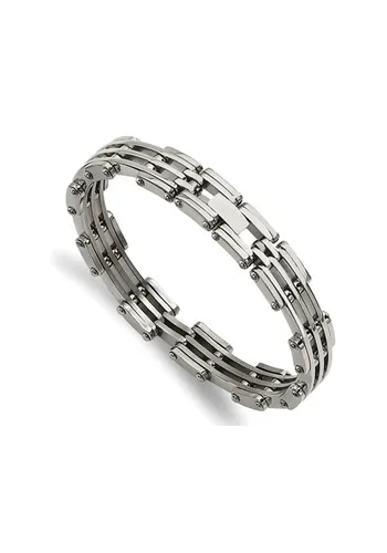 men link bracelet in stainless steel