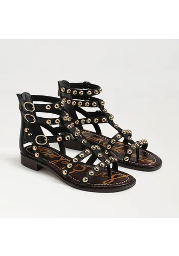 sam edelman estella gladiator sandal black leather 95