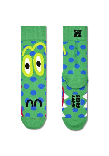 green kids crocodile crew sock  happy socks